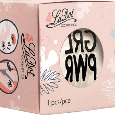 Ștampilă ceramică tatuaje temporare LaDot Cosmetics, S – GRL PWR