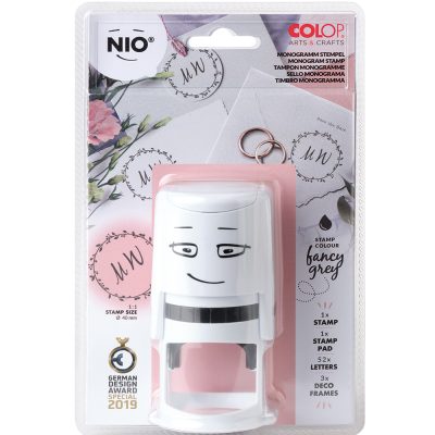 Ștampilă cu set de litere și rame decorative NIO Monogram – Nuntă