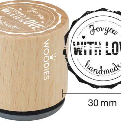 Ștampilă Woodies Handmade with love – WE5001