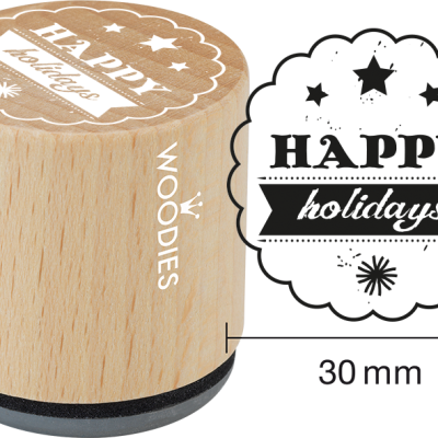 Ștampilă Woodies Happy holidays – WE7006