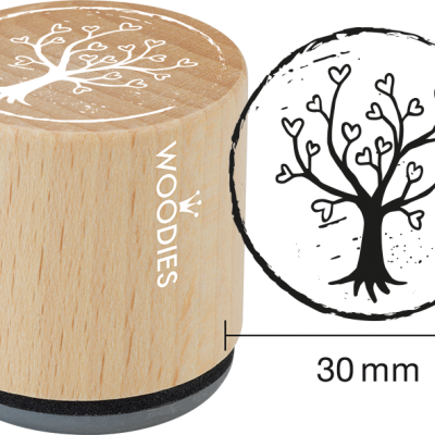 Ștampilă Woodies Copac cu inimi – W19001