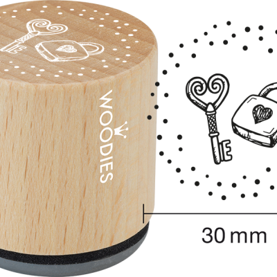 Ștampilă Woodies Lacăt și cheie – W19005