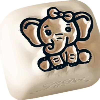 Ștampilă ceramică tatuaje temporare LaDot Cosmetics, S – Elefănțel