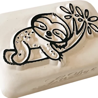 Ștampilă ceramică tatuaje temporare LaDot Cosmetics, M – Leneș